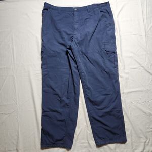 CQR Mens 42x32 Fleece Lined Cargo Pants Blue HLP001 Navy Measures 43x31